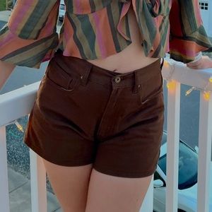 Cotton-On Brown Denim A-Line Shorts